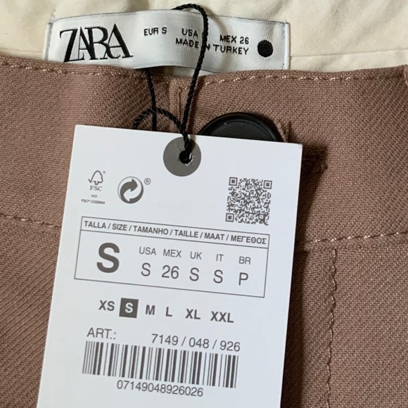 ZARA HIGH- WAISTED STRAIGHT LEG PANTS - Picture 7 of 10